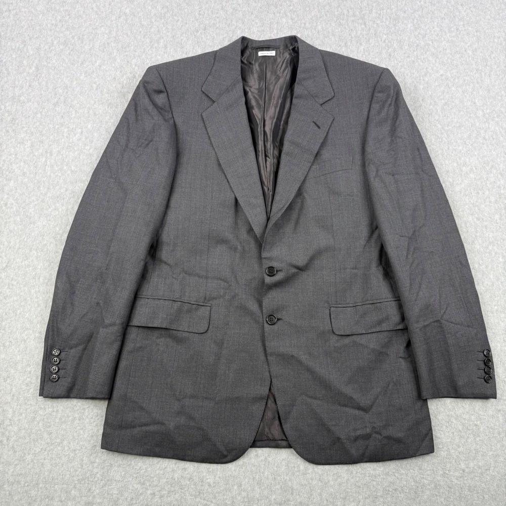 Vintage Brioni‎ Blazer Mens 40 Gray Wool Cashmere Pinstripe Neiman Marcus Italy
